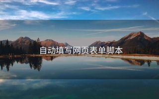 自动填写网页表单脚本