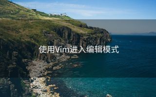 使用Vim进入编辑模式