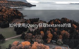 如何使用jQuery获取textarea的值
