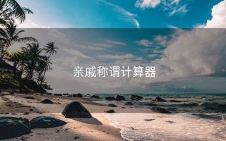 亲戚称谓计算器