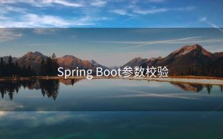 Spring Boot参数校验