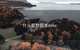 什么是数据库desc-