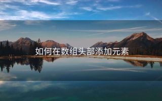 如何在数组头部添加元素