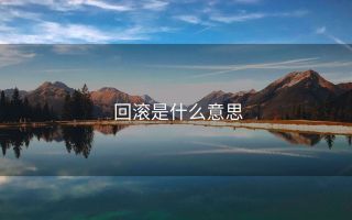 回滚是什么意思