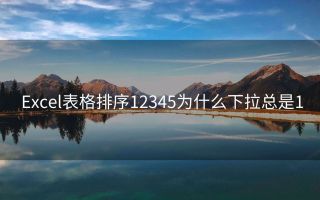 Excel表格排序12345为什么下拉总是1