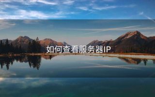 如何查看服务器IP