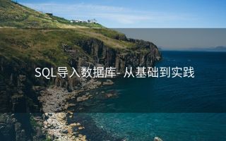 SQL导入数据库- 从基础到实践