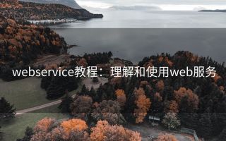 webservice教程:理解和使用web服务