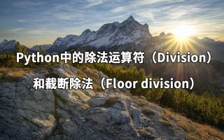 Python中的除法运算符(Division)和截断除法(Floor division)